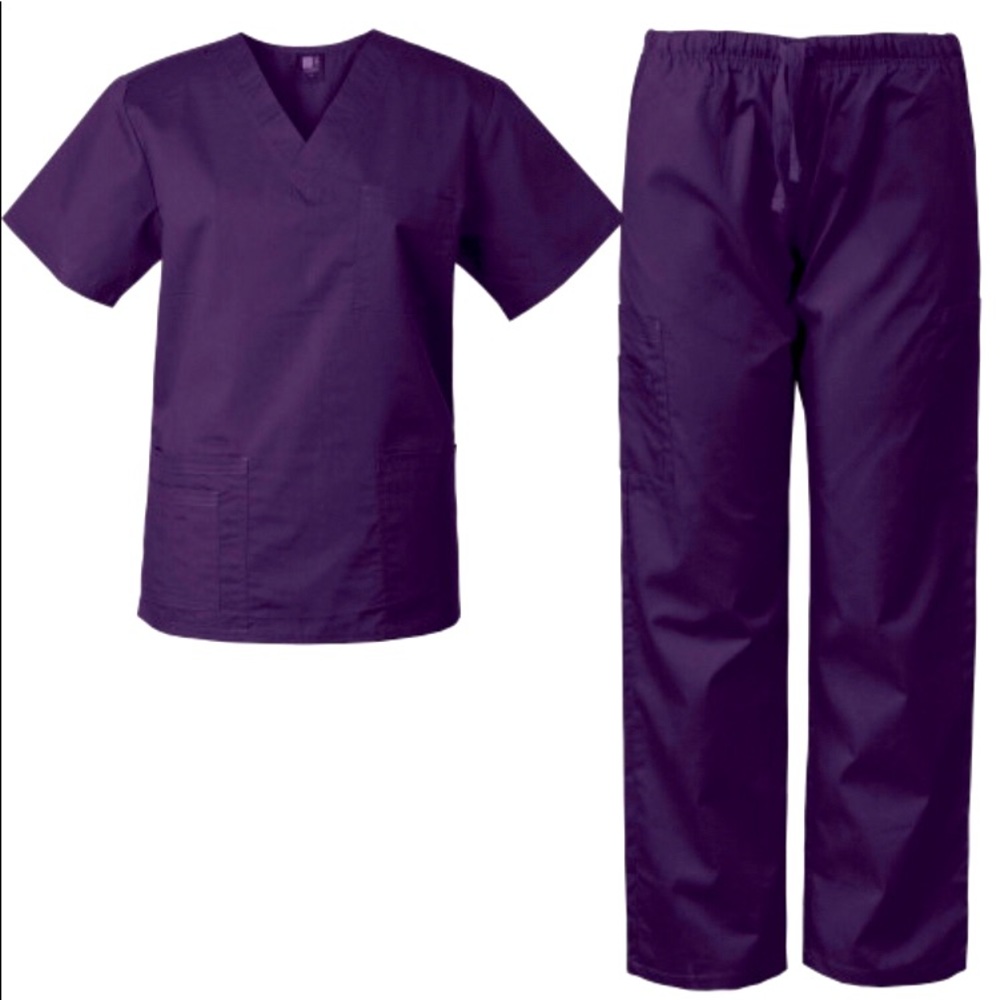 🍒06 7890 MedGear Unisex Scrub Set PURPLE SMALL